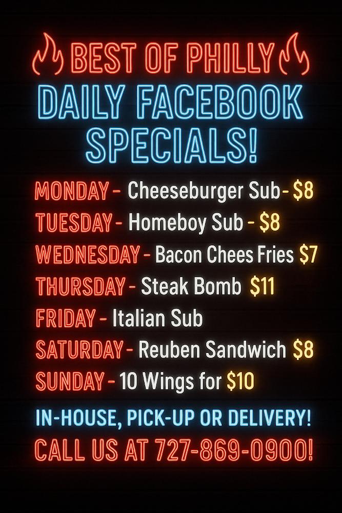 Best of Philly Cheesesteak Menu image 3